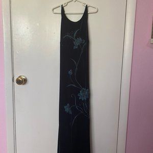 Vintage floor-length velour dress